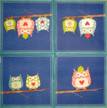 027 Eulen - 3-lagig (blau) - Artebene